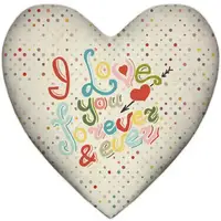 Подушка сердце XXL I love you forever & ever 57x57 см (6PS_WOL038)