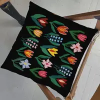 Подушка на стул с завязками, садовый текстиль Квітнути 40x40x4 см