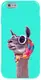 Чехол-накладка TOTO Pure TPU 2mm Print Case Apple iPhone 6/6s #8 Lama Glasses Mint