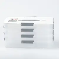 Контейнер для заморозки и хранения продуктов 4-ярусный в холодильнике 16.5 см Белый