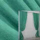 Комплект готовых штор коллекция "Лён Мешковина" Цвет бирюзовый. Код 111ш