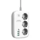 Удлинитель сетевой Ldnio c Wi-Fi SEW3452  |3USB/1Type-C, 3Sockets. QC/PD, 30W/10A, 2m  EU Plug|