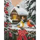 Алмазная мозаика "Снежная сказка", (40х50 см)
