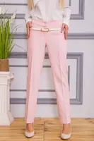 Классические женские брюки, розового цвета, с поясом, 182R245
