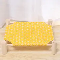 Лежак для кішок Taotaopets 501107 Геометрія Жовтий дерев'яний каркас 53,5*48,5*13cm