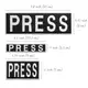 Набор шевронов 3 шт на липучке для журналистов Пресса Press вышитый патч нашивка для работников медиа и СМИ