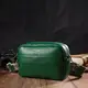 Женская кожаная сумка на плечо для города и повседневного использования Vintage 22120 Зеленая