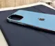 Силиконовый чехол для iPhone 11 Pro Max - Глянец с рамкой под металл, Серо-голубой+Серебро