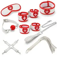 Набор для БДСМ игр BDSM-NEW PVC Nurse Bondage Set, White