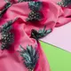 Ткань трикотаж Бифлекс ананасы корал