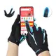 Велосипедные перчатки West Biking 0211191 XL Blue с закрытыми пальцами спортивные с сенсорным откликом