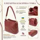 Женская кожаная сумка с тремя секциями Vintage 22981 Красный