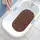 Силиконовый коврик для ванны и душа Bathlux овальной формы, нескользящий, люкс качество 69 х 35 см Коричневый