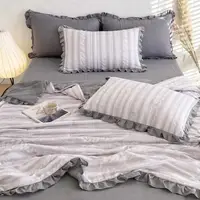 Постільна білизна євро з літньою ковдрою з мусліну Colorful Home Print 7 20737 200х230 см