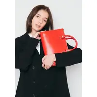 Женская кожаная сумка Fancy красная