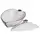 Супница 800 (мл) фарфоровая 32×21×16 (см) с крышкой Белый с серебром XL-4054AS
