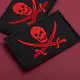 Набор шевронов  2 шт с липучкой Пират Jolly Roger Веселый Роджер 5х8 см вышитый патч нашивка шеврон