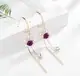 Серьги цепочки женские с цветами код 2294