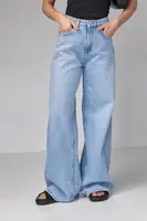 Женские джинсы wide leg - голубой цвет, 36р