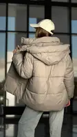 Куртка жіноча бежева єврозима П1069 XXL