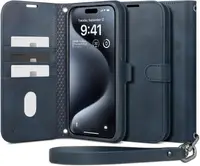 Чехол-книжка Spigen для iPhone 15 Pro Max - Wallet S Pro, Navy (ACS06606)