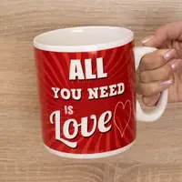 Кружка Гигант Все, что тебе нужно, это ЛЮБОВЬ - All you need is LOVE