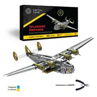 Коллекционная модель-конструктор Metal Time Splashing Dreamer механический самолет Боинг-314 MT053