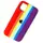 Силиконовый чехол для iPhone 11 Pro Max - Rainbow, Разноцветный / Красный