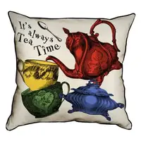 Подушка с мешковины It`s always tea time 45x45 см (45PHB_WON023_WH)