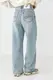 Джинси Wide leg з ефектом бруду - блакитний цвет, M