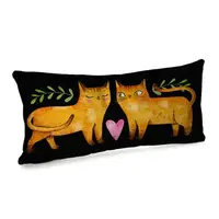 Подушка для дивана бархатная Мурр-любов 50x24 см (52BP_24L003)