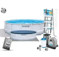 Бассейн Intex каркасный 267 488х122 см объем 19156 л лестница тент насос фильтр. White (149963)