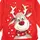 Однотонний святковий боді з принтом Rudolf