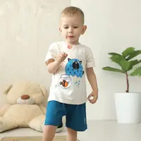 Футболка дитяча оверсайз для хлопчика GABBI FT-25-5 Бежевий на зріст 86 (14410)