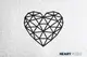 Пазл интерьерный деревянный на стену HEART 61,5x56,4x0,7см 169эл Сердце EWA