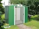 Сарай металлический ECO 202x182x181 см зеленый с белым Сарай для сада дачи Хозблок Хозблок для сада