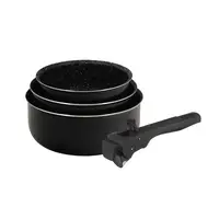 Набір ковшів Bergner Click cook black BG-31602-BK 4 предмети чорний