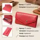 Женский кошелек с геометрическим клапаном из натуральной кожи ST Leather 22545 Красный