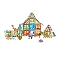 Конструктор магнитный Зоопарк, 84 детали, фигурки животных. Multicolor (162530)