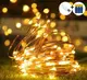 LED гирлянда от USB и Батареек 100 LED 2 в1 на 10м цвет ТЕПЛЫЙ БЕЛЫЙ