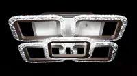 Люстра світлодіодна стельова LED світильник для квартири на стелю лед з пультом 25860 Білий 10х39х39 см.