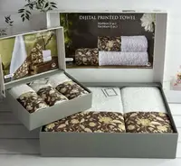 BLZ Versace 2в1 махровые полотенца. Плотность 500 г/м2 Belizza Турция