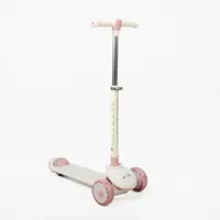 Самокат трехколесный Skyper J03-044 со светом и музыкой колеса PU руль складной. Pink and Beige (194257)