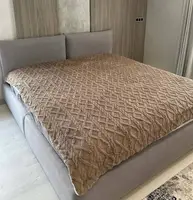Плед Dushka Home Узор 20767 200х230 см коричневый