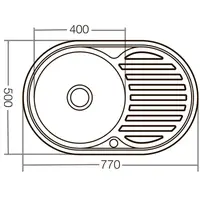 Мийка кухонная ZERIX Z7750-06-180D (decor) (ZX1595)