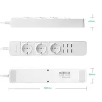 Wifi розетка розумна на 3 штекера + 4 USB порти 2500 Ватт Zeoota PS022, Iphone & Android App