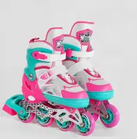 Роликові ковзани 404-L Best Roller колеса PU, що світяться. Multicolor (розмір 38-42) (116287)