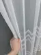 Готовая тюль (3х2,7м.) из ткани бамбук с вышивкой. Цвет белый. Код 1499т 40-011