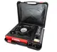 Плита портативная газовая MASTERTOOL, с пьезоподжигом, в пластиковом кейсе. Black and Red (44-5102)
