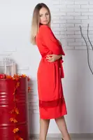 Халат шелковый Х904 110 см Красный